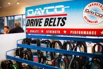Dayco drive belts in parts store